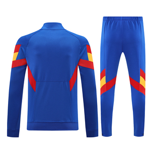 Nueva Camiseta de Fútbol de la Liga Española al por Mayor, Ropa Deportiva con Cremallera Completa, Conjunto de Entrenamiento de Fútbol con Mangas de Capitán de la Selección Nacional Española - Product Image 3