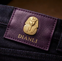 Écussons personnalisés en cuir véritable avec logos métalliques 3D en relief pour jeans, étiquettes arrière en cuir, sacs à main, tricots, meubles