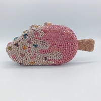 Sac de soirée de luxe en forme de bâtonnet de glace avec diamants, sac à bandoulière en strass, sacs de créateur, mini pochettes de soirée et de mariage