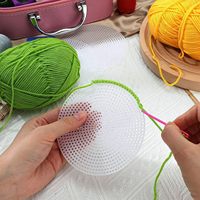 78112-4 feuilles de toile en plastique maille pour bricolage artisanat pour broderie point de croix tricot Crochet projets rond toile en plastique transparent