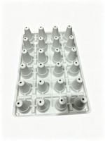 Plateau de semis en plastique blanc à 24 alvéoles profondes, profondeur 90 mm, pour la propagation des fraises et des jeunes pousses d'arbres forestiers