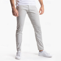 Pantalon chino en coton stretch doux coupe ajustée personnalisée, pantalon décontracté de haute qualité, pantalon formel avec poches zippées