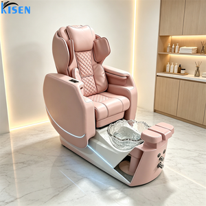 Sillón de Manicura de Lujo KISEN sin Tubo, Silla de Masaje de Pies con Corriente Eddy, Bomba Potente para Respaldo, Silla de Pedicura para Salón de Belleza - Product Image 6