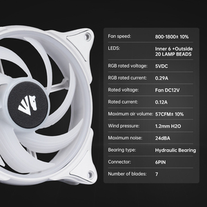 Asiashorse-ventilador de refrigeración <span class=keywords><strong>Rgb</strong></span> de alta calidad, nuevo diseño, FS-9002, 120mm, ARGB, 5V, Hub, <span class=keywords><strong>Control</strong></span> remoto inteligente, enfriador de líquido, ventilador de pc - Product Image 3