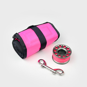 DiveDIY Bouée de signalisation gonflable rose de 1,8 m (6 pieds) avec enrouleur en aluminium de 15 m pour la plongée libre et la plongée sous-marine - Product Image 3