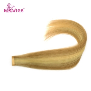 KSWIGS Top Raw <b>Tape</b> Hair Extensions 12A Remy Human Hair Full Cuticle Aligned Invisible Seamless Weft <b>Secure</b> Hold No Shedding - Product Image 6