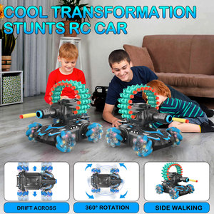 <span class=keywords><strong>Voiture</strong></span> RC 4x4 2,4 GHz avec canon à balles souples, roues Mecanum, drift latéral, lumières LED et démonstration automatique pour enfants - Product Image 2
