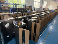 KARSUN Barrera de Tráfico Metálica DC24V, Sistema de Estacionamiento Completamente Automático, Barrera de Brazo Recto de 1-6m, IP65 RFID