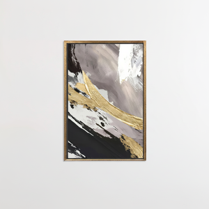 Gray and Gold Marble Printed <b>Canvas</b> Wall Art: Modern Abstract Decor,GOLD <b>FRAMED</b> <b>CANVAS</b> - Product Image 2
