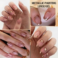 2026 Super lumineux 5ML Liner peinture vernis à ongles Chrome Rose/or/argent/effet miroir Liner Gel vernis à ongles Art