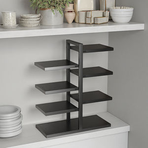 समायोज्य 4 + 4/3 + 2 + 4 + 3 धातु लौह कुकवेयर रैक बर्तनों के लिए रसोई भंडारण शेल्फ खड़े रसोई भंडारण शेल्फ - Product Image 4