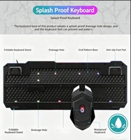 Clavier et souris de jeu D620, combo 104 touches, filaire, rétroéclairage RGB, sensation mécanique, étanche, USB, pack clavier souris de jeu
