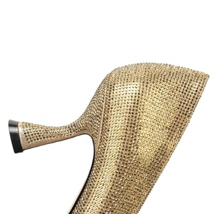 Escarpins à bout pointu ornés de strass et de paillettes personnalisés, talon fin incurvé de 7,5 cm, confortables, tendance, pour le bureau et la <span class=keywords><strong>danse</strong></span> - Product Image 6