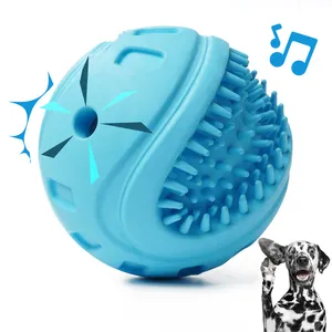 Jouets grinçants pour chiens Pet Interactive Rubber morsure Dents Cleaning Wobble Wag Giggle Ball Dog Chew Toys