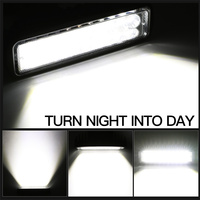 Barre lumineuse LED compacte de 6,3 pouces, 2 pièces, 80W, faisceau de lumière blanche, super fine, à une seule rangée, 12V, pour voitures et camions