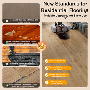 Pavimentazione in PVC Autoadesiva Effetto <span class=keywords><strong>Legno</strong></span> <span class=keywords><strong>Piastrelle</strong></span> Composite in Plastica LVT <span class=keywords><strong>per</strong></span> Pavimenti Adesivi Impermeabili in PVC - Product Image 5