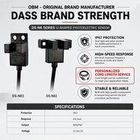 Capteur photoélectrique DASS Great Depth Wholesale Industrial Waterproof U-Channel DS-N81/N82, indice de protection IP67, fixation par vis.