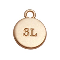Pendentif breloque lettre alphabet chrétien en alliage couleur or mat, pour bijoux DIY, étiquettes de bracelet, logos, collier unisexe