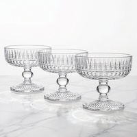 Verres à glace modernes à pied, durables et réutilisables, idéaux pour les desserts de restaurant et les vins pétillants, parfaits pour Instagram