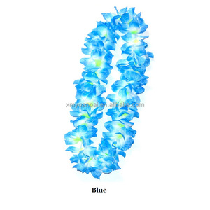 Hawaiiaanse Feestdecoratie Set Kunstmatige Slinger Leis Voor Hula Dance Luau Feestartikelen Met Neklus En Bloemstukken - Product Image 2