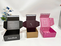Boîte d'avion personnalisée en carton ondulé rigide, imprimée sur une face, petite quantité, avec impression couleur et fonction déchirable