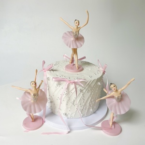 Großhandel <span class=keywords><strong>Ballerina</strong></span> Tänzer Mädchen Puppe Geburtstags torte Dekoration Rosa <span class=keywords><strong>Ballerina</strong></span> Cake Topper für Mädchen - Product Image 6