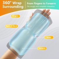 Bottes de massage chauffantes sans fil à air comprimé pour les mains, poignets et avant-bras, avec compression d'air et chauffage NTC, rechargeables