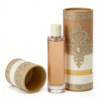 Nouvelle boîte cadeau cylindrique pour parfum, en carton premium de 2 mm d'épaisseur, avec gaufrage UV et pelliculage mat, pour cosmétiques
