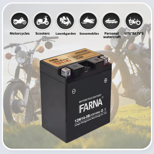 Nuevo diseño 12V 14AH <span class=keywords><strong>AGM</strong></span>/GEL Batería de motocicleta Tipo sellado sin mantenimiento Tasa de descarga de 20 horas 14ah Batería de arranque 12N14-3B - Product Image 3