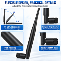 Antenne externe omnidirectionnelle pliable en caoutchouc à gain élevé 2.4G 5.8G WiFi 868MHz 4G-LTE pour module de routeur IoT