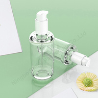 Bouteille de luxe Boston Lotion sérum nettoyant transparent soins de la peau PET poids lourd 200ml 76g bouteille en plastique PET à paroi épaisse