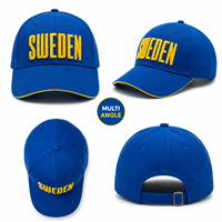 Casquette de baseball structurée vintage brodée de lettres suédoises, respirante et imperméable, color block, pour activités de plein air et voyage – Grande Vente