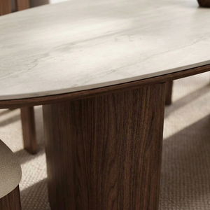 <span class=keywords><strong>Tavolo</strong></span> da Pranzo di Lusso con Lastra <span class=keywords><strong>in</strong></span> <span class=keywords><strong>Travertino</strong></span>. Base <span class=keywords><strong>in</strong></span> Legno Massello Color Noce. Disponibile <span class=keywords><strong>in</strong></span> Diverse Misure. - Product Image 5