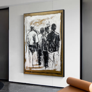 Bán Buôn Tùy Chỉnh Lớn Trừu Tượng Nghệ Thuật Hiện Đại Vải Handpainted Hiện Đại Hình Chân Dung Sơn Dầu Cho Trang Trí Nội Thất Tường - Product Image 3