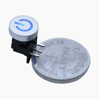 Interrupteur Tactile LED Rouge Illuminé à Actionnement Latéral 4 Broches 6x13.5mm 12V Bouton Poussoir Momentané DIP à Angle Droit pour PCB