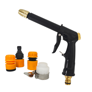 Pistol Semprot Cuci Mobil Tekanan Tinggi 5 Pola Nozzle yang Dapat Disesuaikan Pelat Depan Tembaga Penyemprot Air Tugas Berat Bodi Hitam untuk Penggunaan Rumah Tangga - Product Image 2