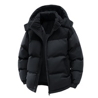 Ventes en gros de manteaux en coton à capuche pour hommes, couleur unie, personnalisés, hiver, hommes