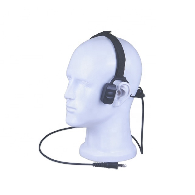 Rugged IP68 Bone Conduction Speaker Microphone Headset for Radio Communication