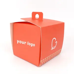 Embalagem de papel de grau alimentício, embalagem personalizada de cupcake único sobremesa mini bolo recipientes