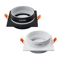 Support de Downlight LED Rond Blanc Noir pour Module de Lampe, Boîtier de Spot LED MR16, Cadre de Downlight LED GX53