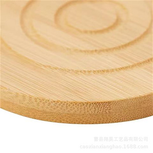 Round Bamboo Coaster Heat Insulation Mat For Tea Cup Coffee Cup Tableware Wooden Tray Environmental Friendly - Product Image 4