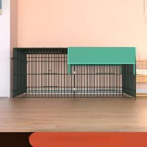 Poulailler en métal écologique, pliable, pour 6 poulets, canard, lapin, chat, parc pour animaux, couverture résistante aux intempéries, toutes saisons, boîte - Product Image 1