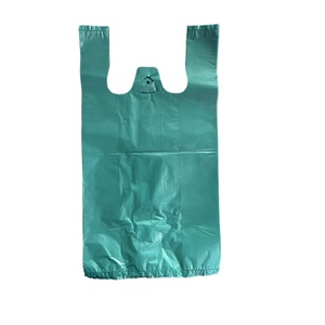 Bolsas de plástico para camisetas de fábrica de alta calidad, Asa de chaleco personalizada, materiales reciclados ecológicos, exposición de supermercado más barata - Product Image 1