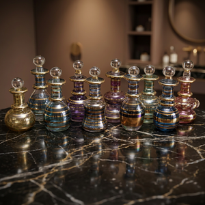 ZAHEREEN LW113 Egyptian Folk Art Handblown 12 ML Handmade Souvenir Perfume Bottle One-of-a-Kind Artisanal Decorative Glass Craft - Product Image 2