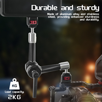 Bras de viseur à double caméra rotatif à 360 degrés de 7 et 11 pouces avec support à friction robuste de 1/4 de pouce, portable