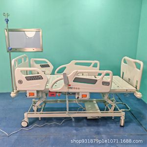 Hospital <b>Bed</b> 142x77x96 Cm Stainless Steel Manual <b>Adjustment</b> For Patient Care - Product Image 5