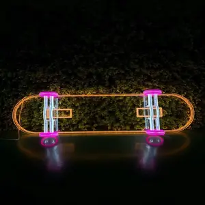 Skateboard Led Neon dấu hiệu Chiếu sáng nghệ thuật trang trí nội thất chiếu sáng cho trang trí nội thất