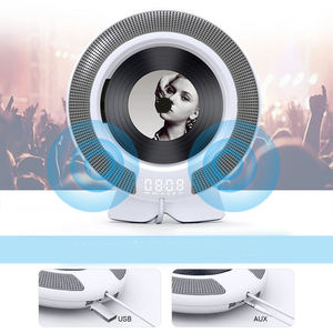 Reproductor de CD de Pared con Forma de Disco Redondo en Oferta, con Bluetooth 5.0, Radio FM, Control Remoto, Altavoces Dobles, Batería Recargable para el Hogar - Product Image 6