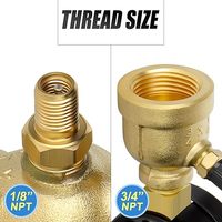 Manomètres de pression d'air en laiton forgé 0-100 PSI, connexion 3/4" FNPT, corps double gradué 2", application pour tuyauterie PEX