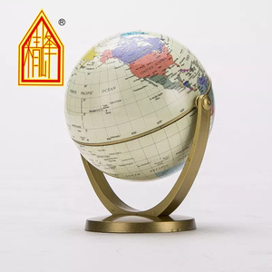 Incredibili mappe e globi del globo supporto in metallo dorato geografia decorazione dell'aula sgabello laterale Computer Table Top decorazione della casa - Product Image 5